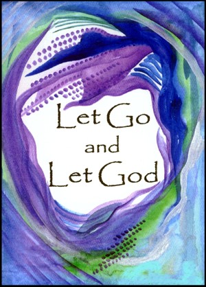 Let Go and Let God poster (5x7) - Heartful Art by Raphaella Vaisseau